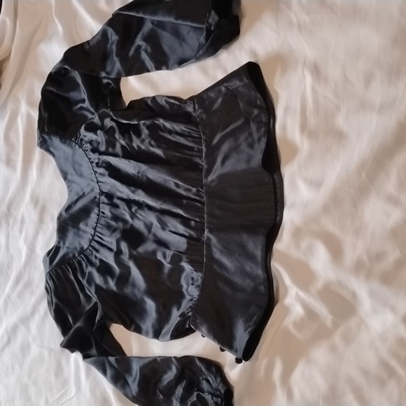 INC International Concepts Woman's Black 100% Silk Blouse, Size: 6P - Picture 7 of 11